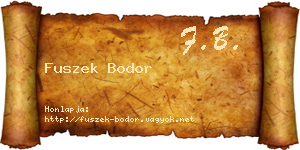 Fuszek Bodor névjegykártya